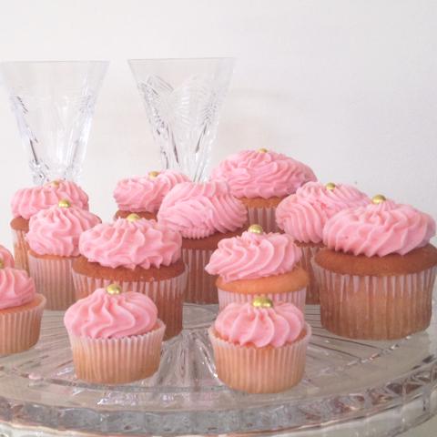 Pink Champagne Cupcake - Sweetly Spirited Artisan Desserts